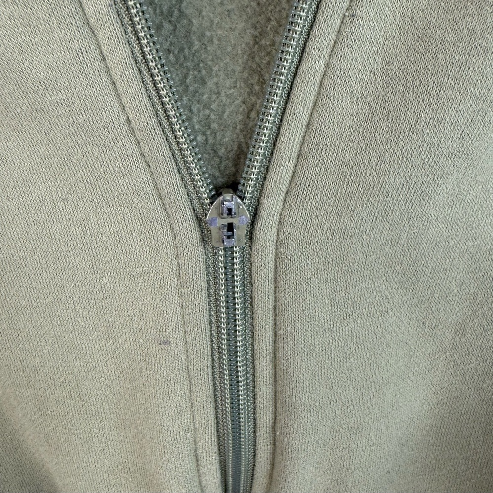 Ardene cropped sweater hoodie Olive Green Women's Cropped Hoodie Jacket - Picture 9 of 13